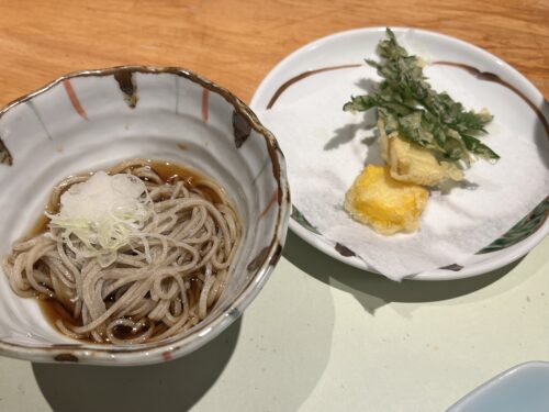 浅間温泉ホテル玉之湯　夕食　館主手打ちそば